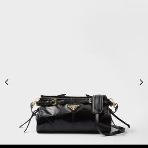 Prada Black Crossbody Bag with Gold Accents